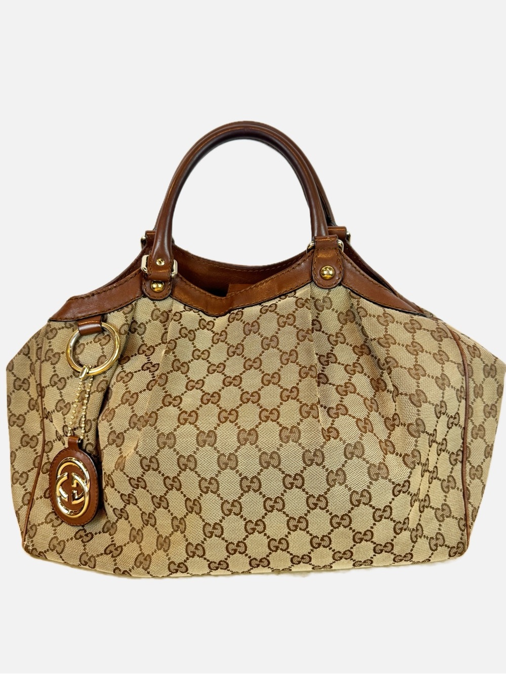 Gucci | Canvas and Leather G-Logo Handle Bag